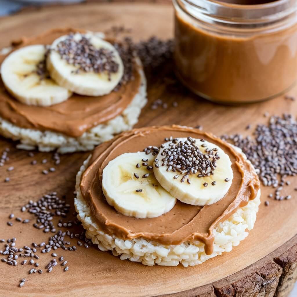 Almond Butter on Rice Cakes
