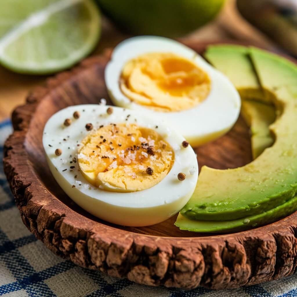 Hard-Boiled Eggs with Avocado