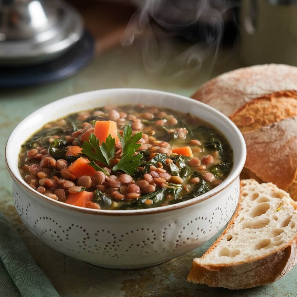 Lentil and Spinach Soup