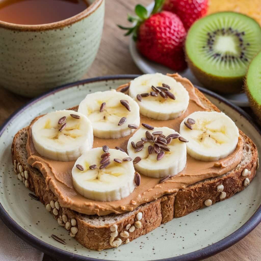 Peanut Butter and Banana Toast
