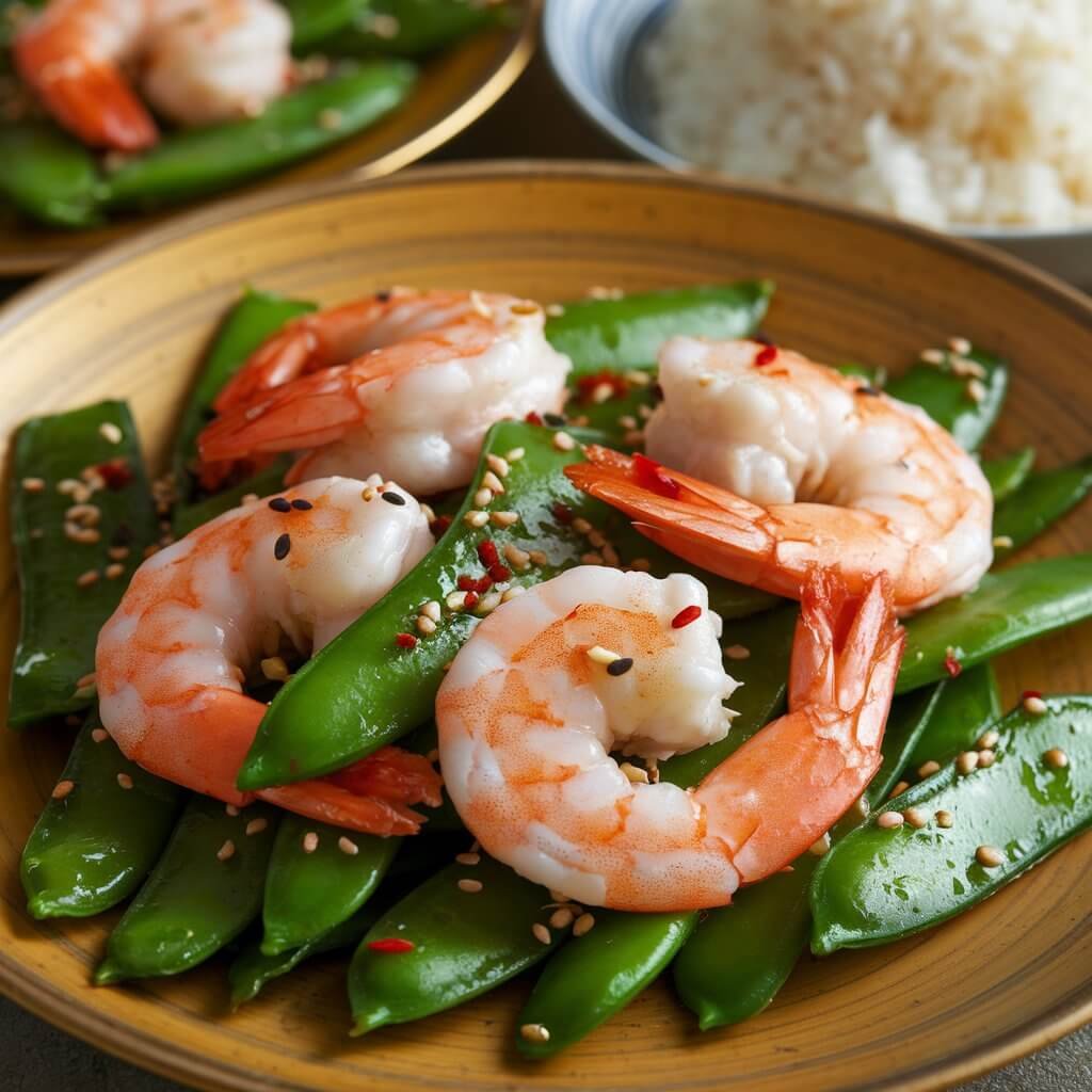 Shrimp and Snow Peas Stir Fry