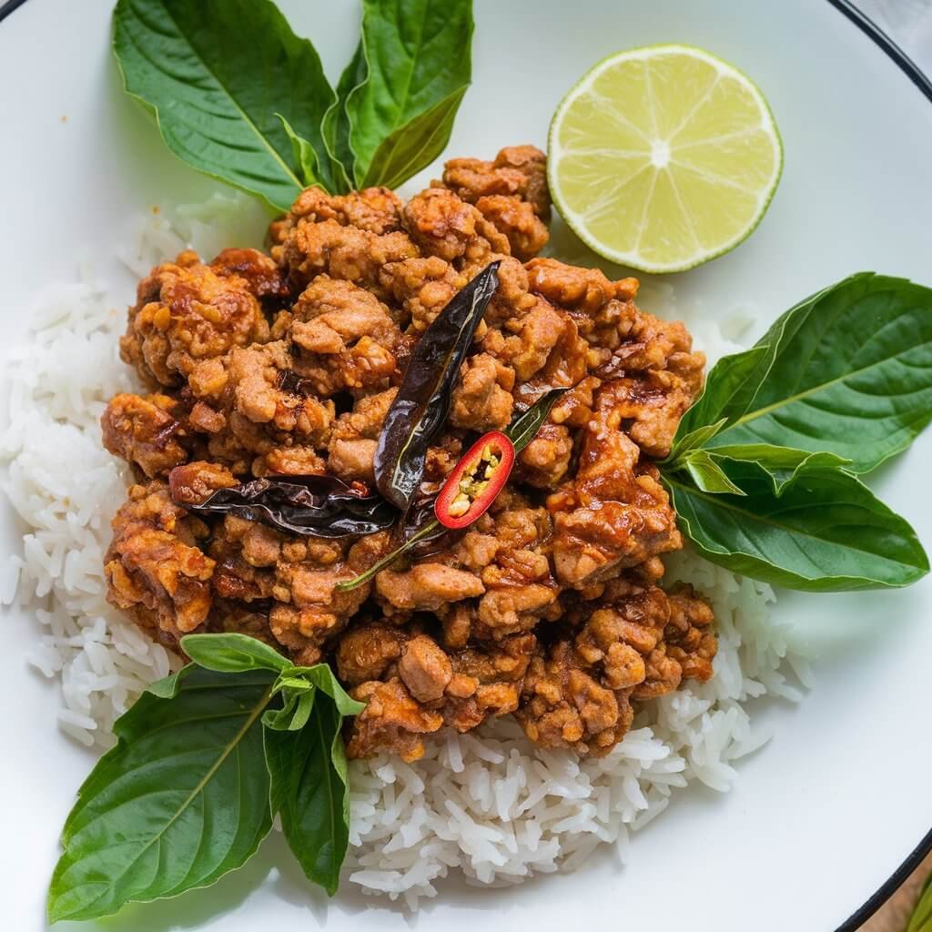Spicy Basil Chicken Stir Fry