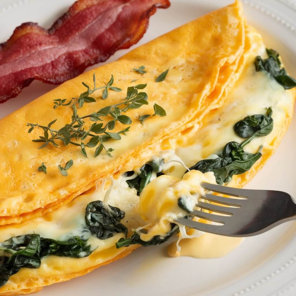 Cheese and Spinach Omelet