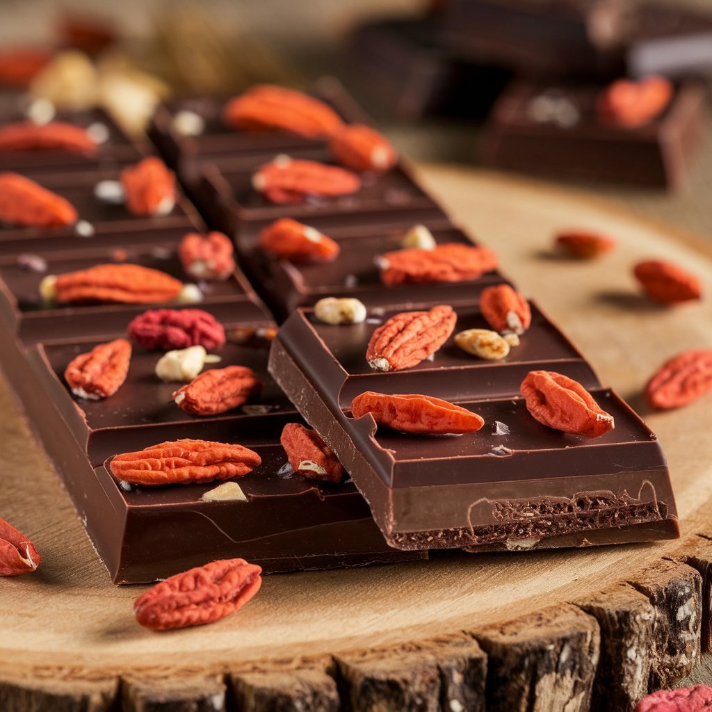 Goji Berry and Dark Chocolate Bark
