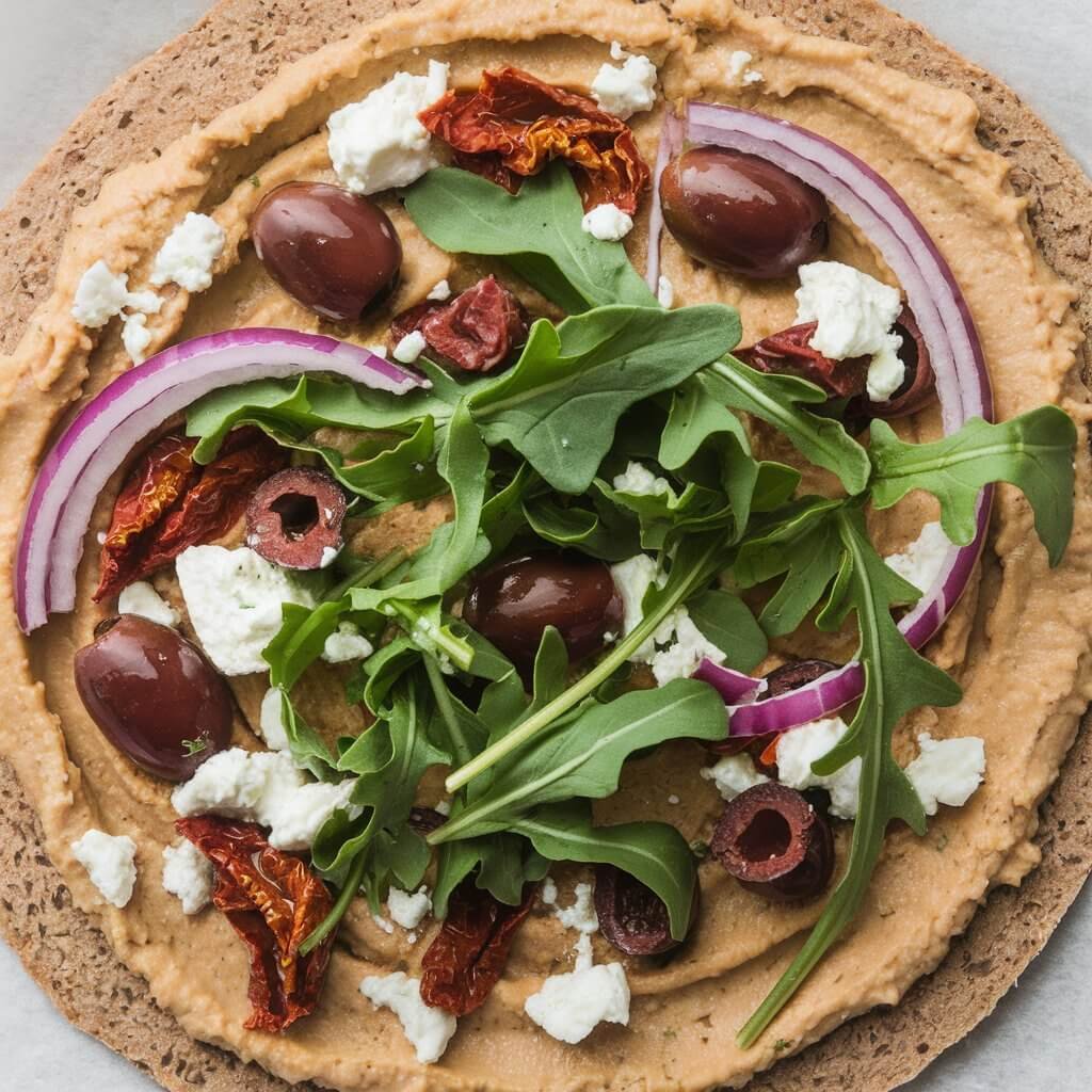 Mediterranean Hummus Pizza