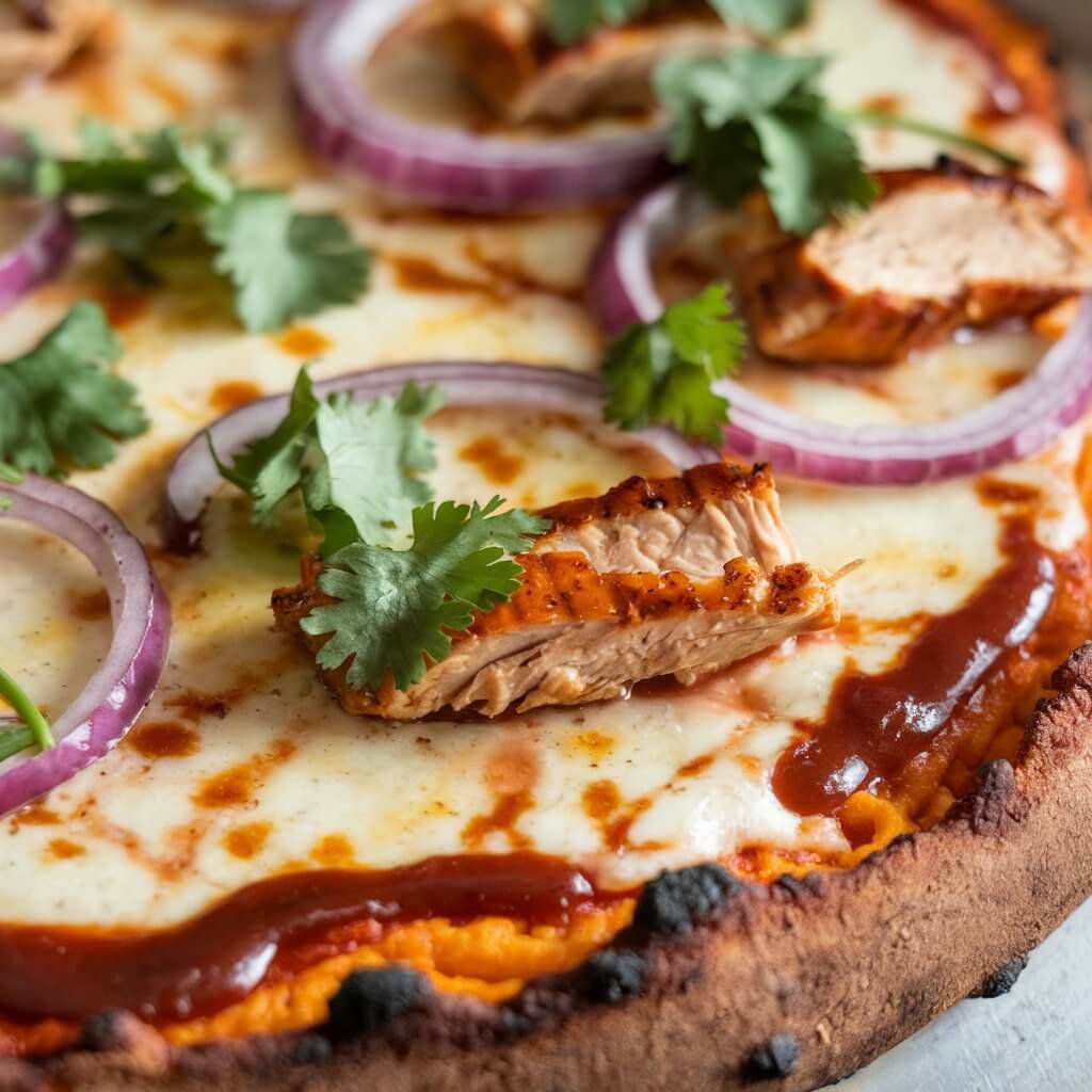 Sweet Potato Crust BBQ Pizza