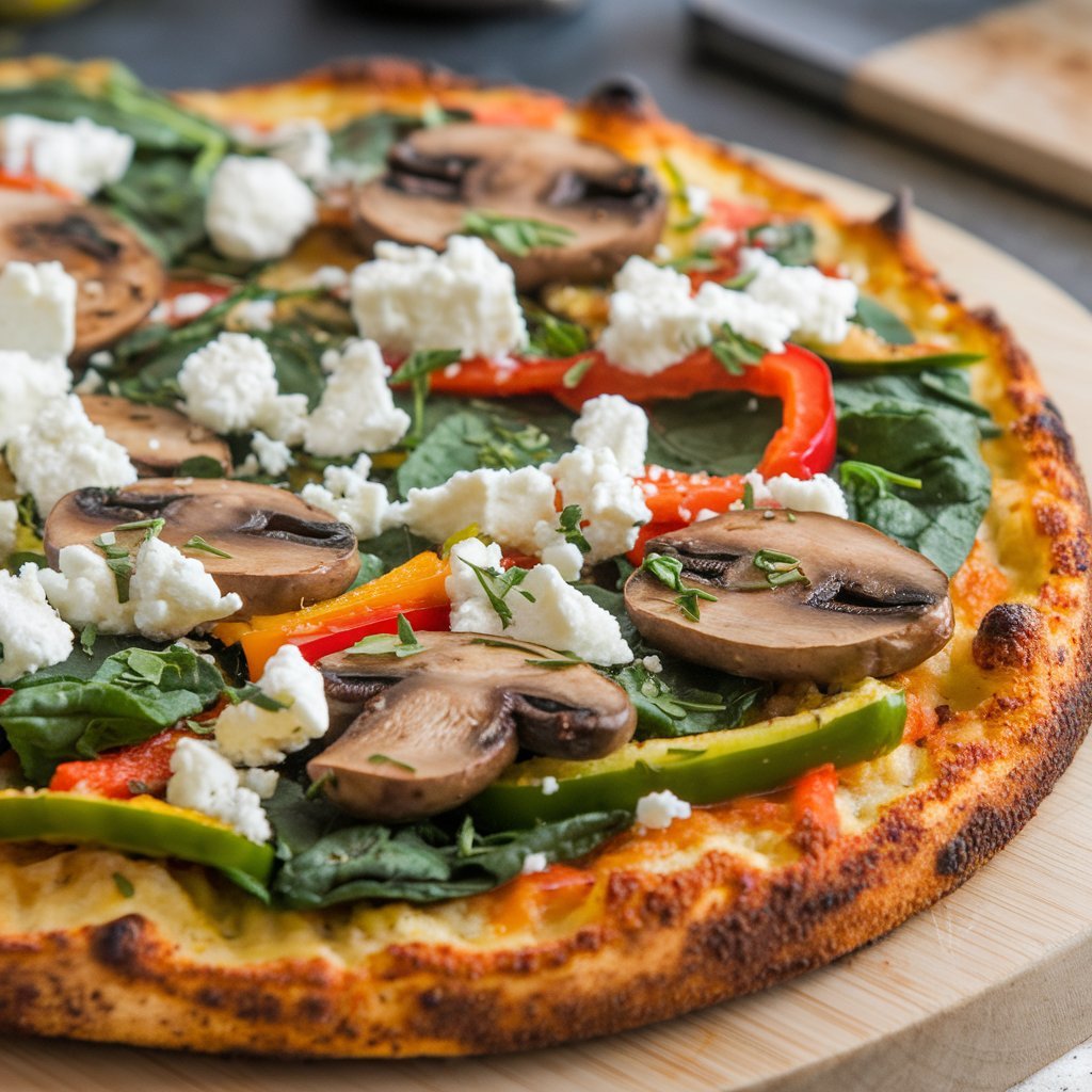 Zucchini Crust Veggie Pizza