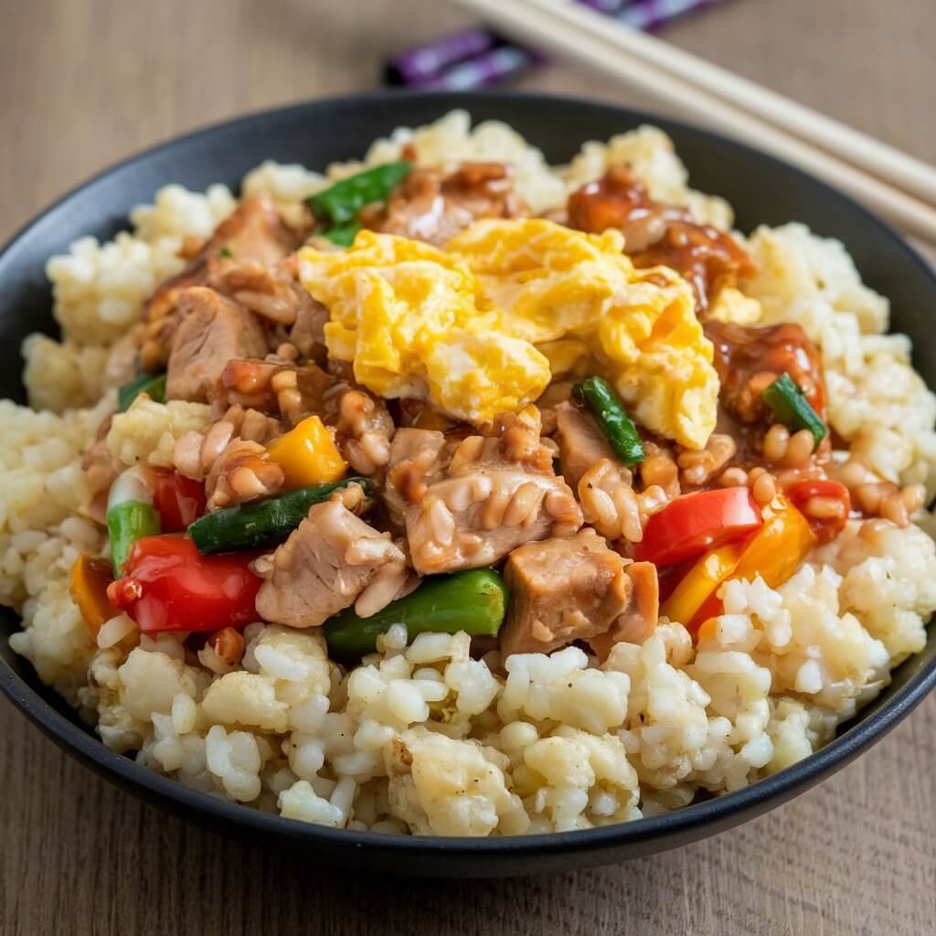 Cauliflower Fried Rice with Chicken